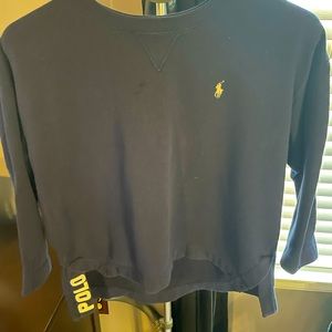 Polo sweatshirt loose bottom